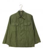 US ARMYユーエスアーミー）の古着「1st コットンサテンシャツ」｜グリーン