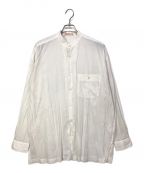 ISSEY MIYAKEイッセイミヤケ）の古着「プリーツバンドカラーシャツ」｜ホワイト