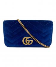 GUCCI (グッチ) スモールチェーンショルダーバッグ ブルー
