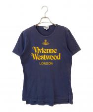 Vivienne Westwood man (ヴィヴィアン ウェストウッド マン) ロゴTシャツ ネイビー サイズ:50
