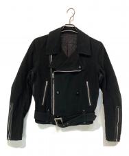 HELMUT LANG (ヘルムートラング) オールド コットンライダースジャケット ブラック サイズ:XS
