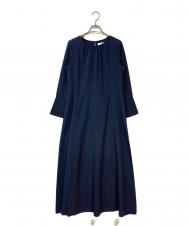 BEAUTY&YOUTH UNITED ARROWS (ビューティーアンドユースユナイテッドアローズ) ジャカードサテンフレアドレス ネイビー サイズ:M 未使用品