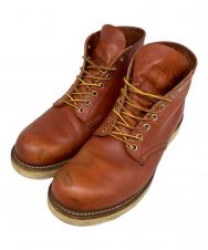 RED WING (レッドウィング) 6-inch CLASSIC ROUND オロラセット ブラウン サイズ: 7/2