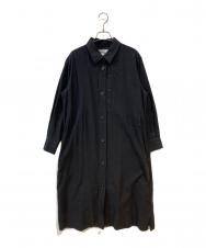 MHL　 (マーガレットハウエル) APANESE WOOL SHIRTING ワンピース ブラック サイズ:Ⅱ