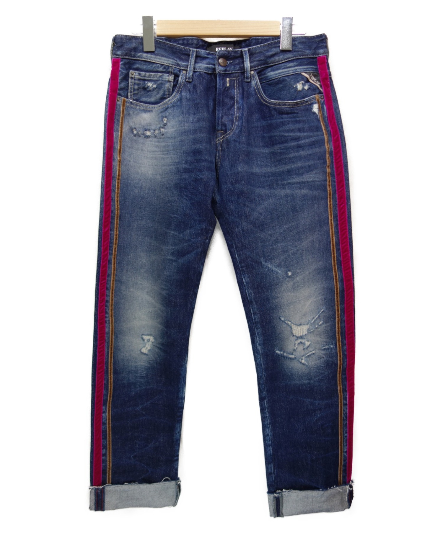 中古 古着通販 Replay リプレイ デニムパンツ インディゴ サイズ 28ｲﾝﾁ Heter 13 Oz ブランド 古着通販 トレファク公式 Trefac Fashion