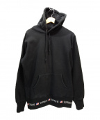 SUPREME（シュプリーム）の古着「Logo Rib Hooded Sweatshirt」｜ブラック
