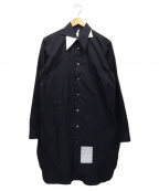 SOSHIOTSUKI（ソウシオオツキ）の古着「Double Collar Long Shirt」｜ブラック
