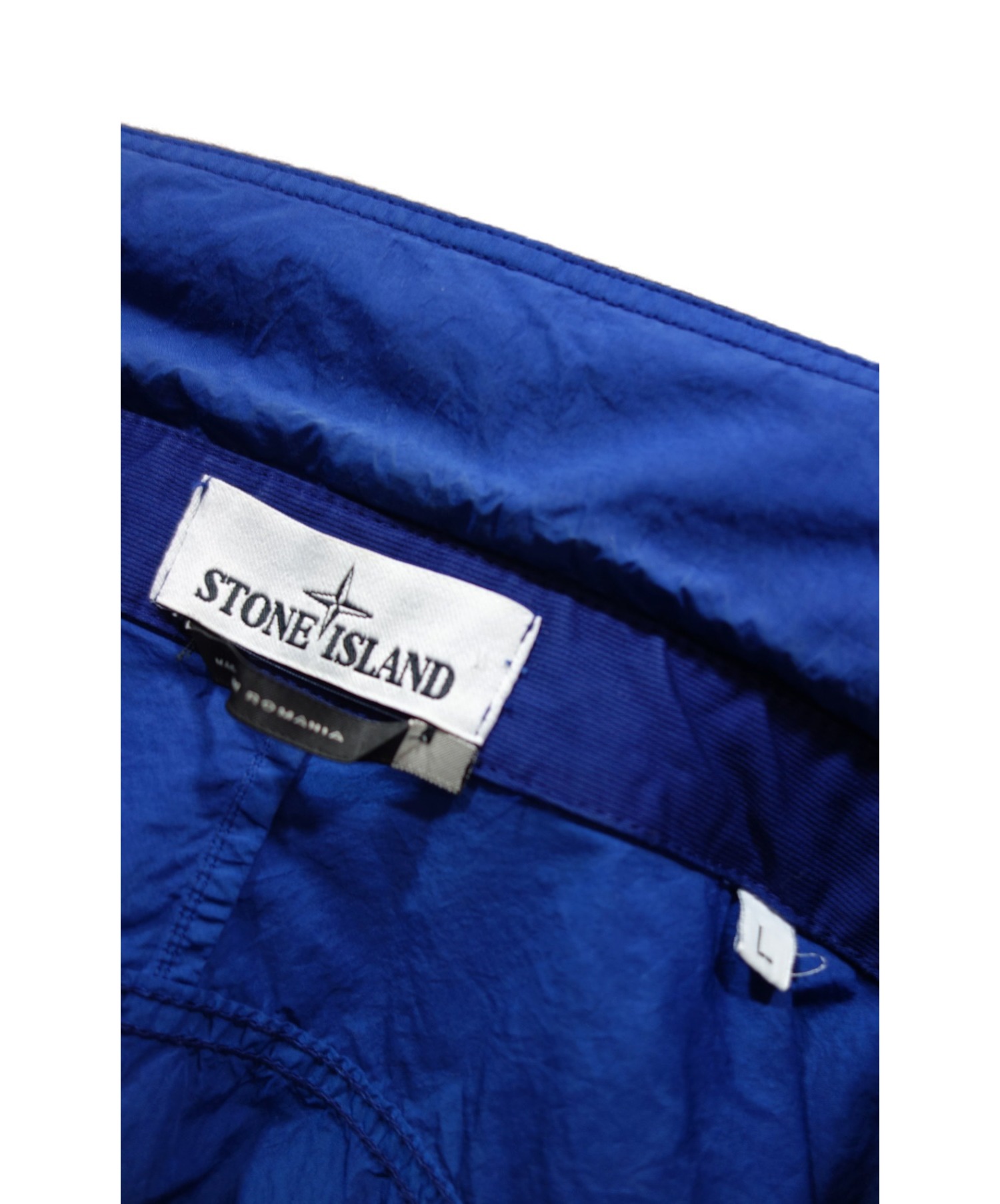 STONE ISLAND (ストーンアイランド) ジップアップシャツジャケット ブルー サイズ:L 621510507