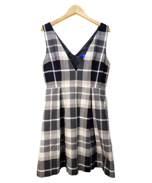 中古 古着通販 Blue Label Crestbridge ブルーレーベルクレストブリッジ チェックワンピース ネイビー サイズ 36 ブランド 古着通販 トレファク公式 Trefac Fashion