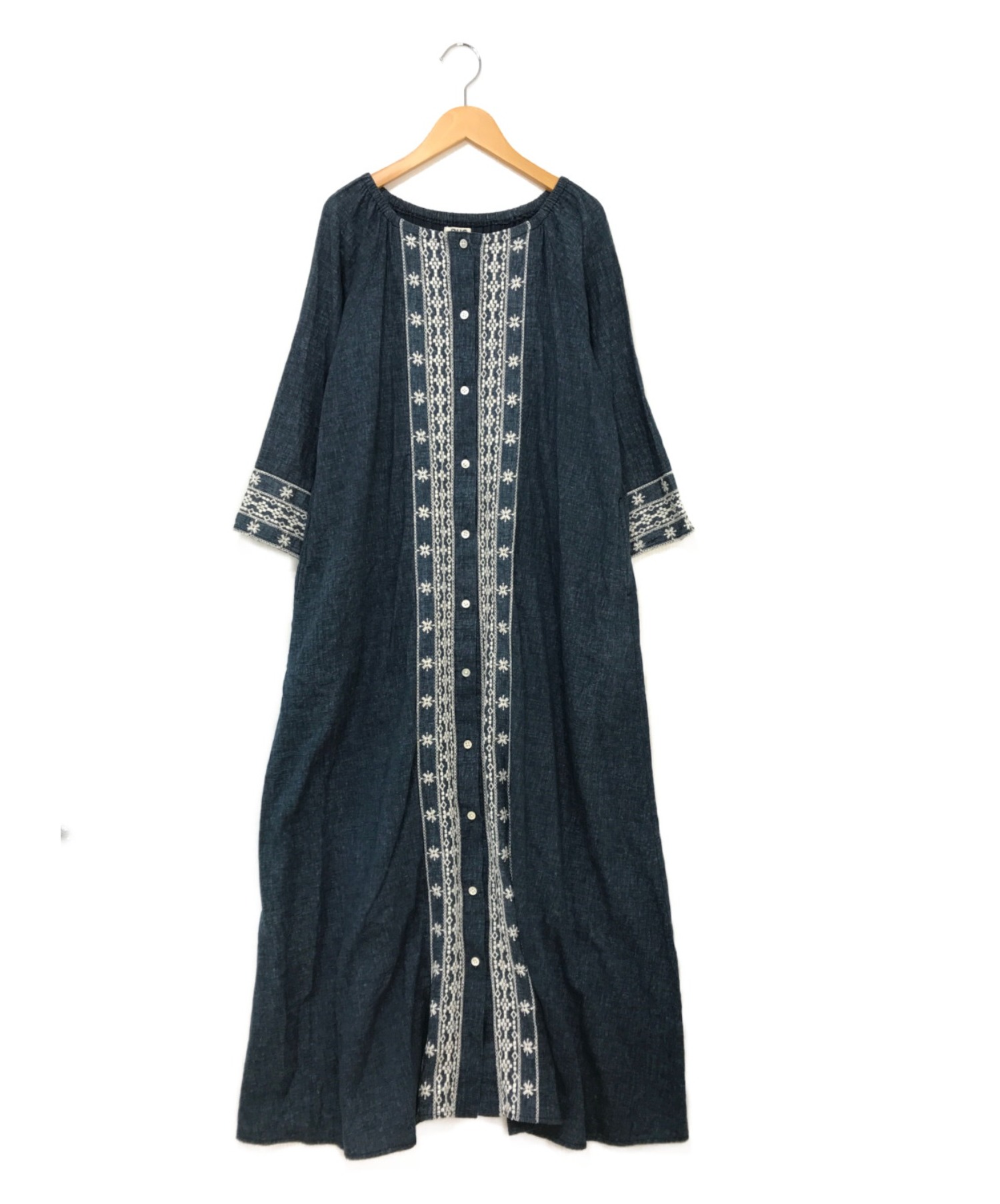 中古 古着通販 Rhc Ron Herman アールエイチシー ロンハーマン 刺繍エスニックワンピース ネイビー サイズ Xs ブランド 古着通販 トレファク公式 Trefac Fashion