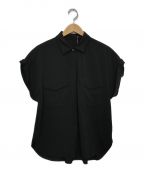 BASILE 28バジーレ28）の古着「ドライジャージー フレンチスリーブシャツ」｜ブラック