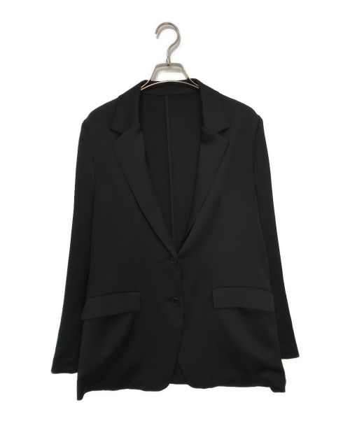 allureville（アルアバイル）allureville (アルアバイル) ハンマーサテンテーラードジャケット ブラック サイズ:1の古着・服飾アイテム