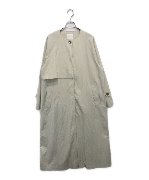 saloon（サルーン）saloon (サルーン) ノーカラーコート ホワイト サイズ:SIZE Fの古着・服飾アイテム
