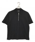 GIVENCHY（ジバンシィ）の古着「ジップ付きコットンポロシャツ」｜ブラック