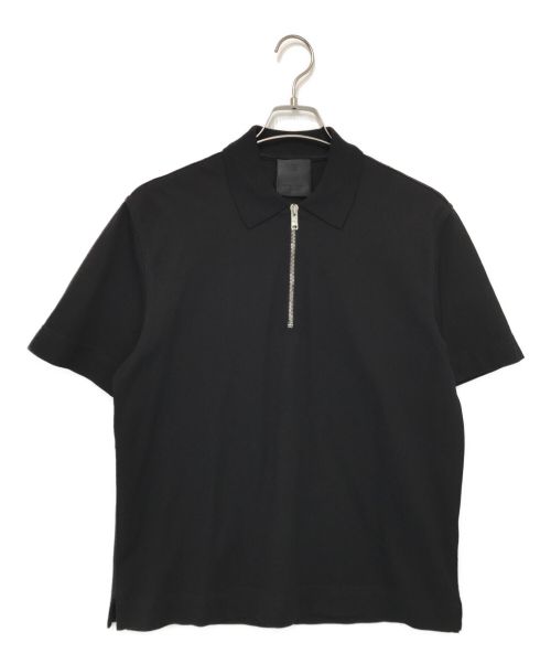 GIVENCHY（ジバンシィ）GIVENCHY (ジバンシィ) ジップ付きコットンポロシャツ ブラック サイズ:Sの古着・服飾アイテム