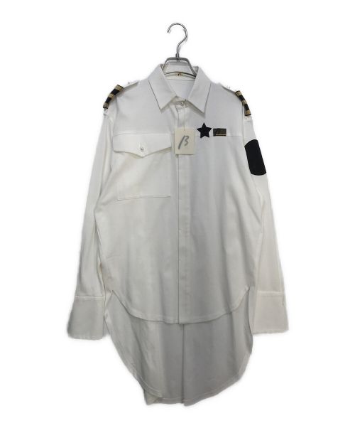 β（ベータ）β (ベータ) コットンロングシャツ ホワイト サイズ:9の古着・服飾アイテム