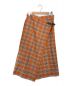 Vivienne Westwood ANGLOMANIA（ヴィヴィアンウエストウッド アングロマニア）の古着「タータンチェックラップウールスカート」｜オレンジ