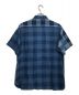 SUGAR CANE (シュガーケーン) ブロックチェック 半袖 ワークシャツ ブルー サイズ:XL：4800円
