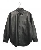 UNITED TOKYO（）の古着「Synthetic leather shirt」｜ブラック