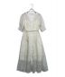 Estella.K（エステラケー）の古着「Audrey Lace-trimmed Dress/ジャガードレースドレス」｜ホワイト