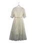 Estella.K (エステラケー) Audrey Lace-trimmed Dress/ジャガードレースドレス ホワイト サイズ:F 未使用品：6800円
