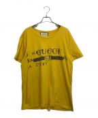 GUCCI（）の古着「ココキャピタン ヴィンテージロゴ半袖Tシャツ」｜イエロー