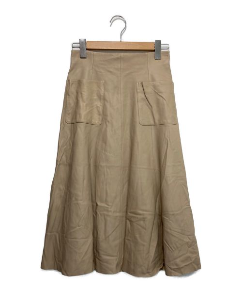 ANAYI（アナイ）ANAYI (アナイ) ラムレザースカート ベージュ サイズ:36の古着・服飾アイテム