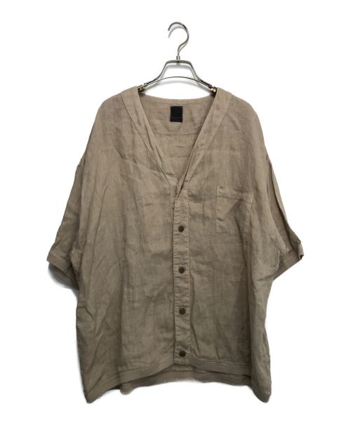 maillot（マイヨ）maillot (マイヨ) Linen S/S Cardigan Shirt-Tee ベージュ サイズ:3の古着・服飾アイテム