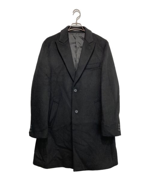 GARNIER（ガルニエ）Garnier (ガルニエ) ピークドラペルチェスターコート ブラック サイズ:LLの古着・服飾アイテム