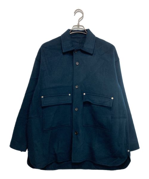 ZUCCA（ズッカ）ZUCCA (ズッカ) リバーウール シャツジャケット ネイビー サイズ:Sの古着・服飾アイテム