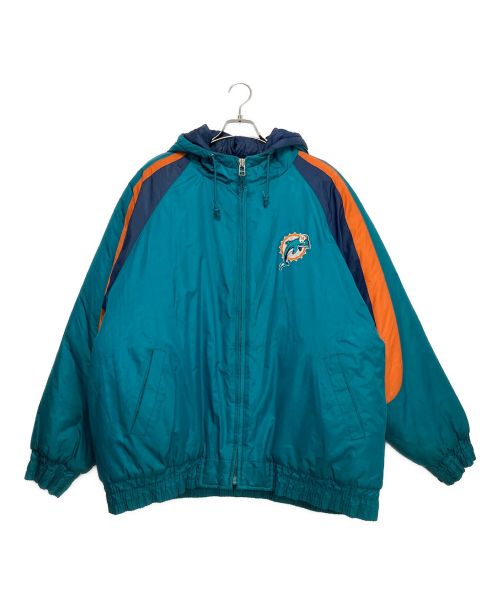 NFL（エヌエフエル）NFL (エヌエフエル) マイアミドルフィン中綿ジャケット ブルー サイズ:XLの古着・服飾アイテム