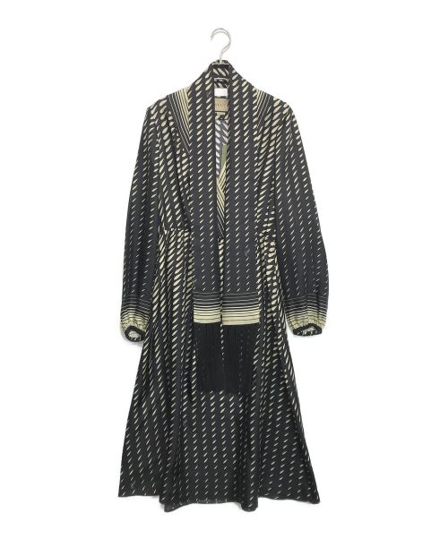 GUCCI（グッチ）GUCCI (グッチ) スカーフ付ドレスワンピース ブラック サイズ:40の古着・服飾アイテム