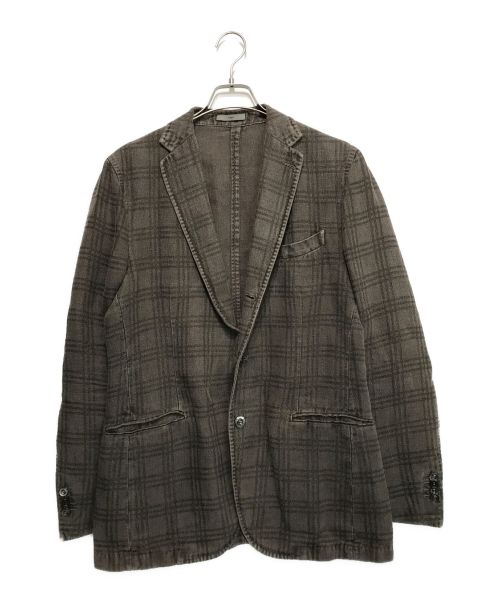 BOGLIOLI（ボリオリ）BOGLIOLI (ボリオリ) チェックジャケット ブラウン サイズ:50の古着・服飾アイテム