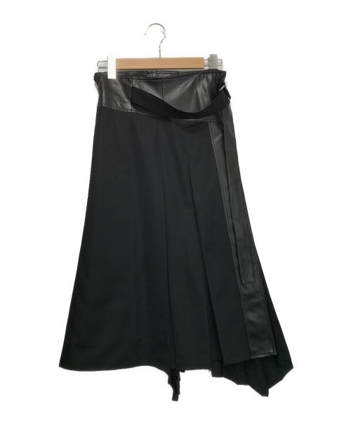 UNITED TOKYO（ユナイテッドトーキョー）UNITED TOKYO (ユナイテッドトウキョウ) オプアートフラックプリーツスカート ブラック サイズ:SIZE1の古着・服飾アイテム