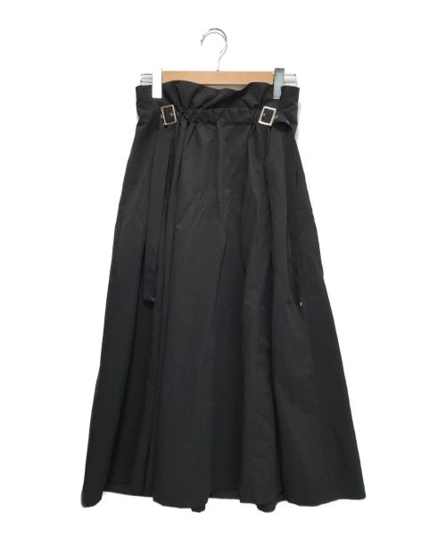 UNITED TOKYO（ユナイテッドトーキョー）UNITED TOKYO (ユナイテッドトウキョウ) フロントベルテットタフタスカート ブラック サイズ:SIZE2 未使用品の古着・服飾アイテム