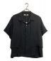 CULLNI（クルニ）の古着「オープンカラーフラップシャツ」｜ブラック