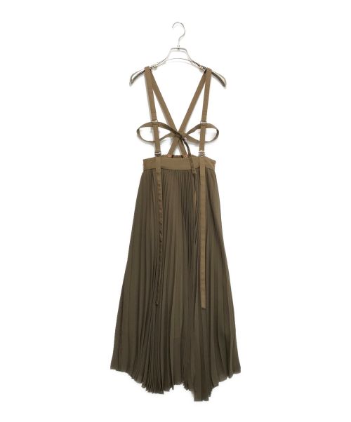 Ameri（アメリ）AMERI (アメリ) ハーネスサスペンダースカート ブラウン サイズ:Sの古着・服飾アイテム