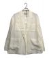 MISEI（ミセイ）の古着「Linen Buttonsless Jacket」｜ベージュ