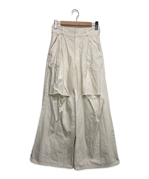 CLANE（クラネ）CLANE (クラネ) HIGH-WAIST WIDE DENIM PANTS ホワイト サイズ:1の古着・服飾アイテム