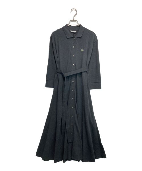 LACOSTE（ラコステ）LACOSTE (ラコステ) ベルトデザインポロシャツドレス グレー サイズ:38 未使用品の古着・服飾アイテム