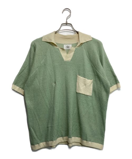 CAMPHOR WOOD（カンファーウッド）CAMPHOR WOOD (カンファーウッド) ニットポロシャツ グリーン サイズ:Mの古着・服飾アイテム
