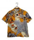 BINDUビンドゥ）の古着「Indian cotton pattern S/S シャツ」｜オレンジ