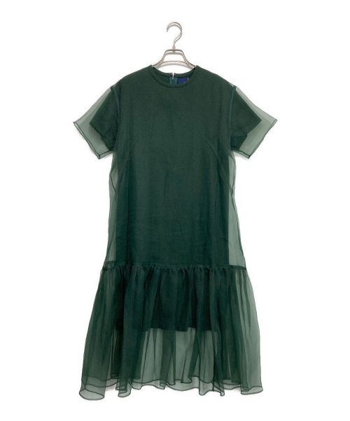 AKIRA NAKA（アキラナカ）AKIRA NAKA (アキラナカ) レイヤーオーガンザドレス ワンピース グリーン サイズ:2の古着・服飾アイテム