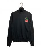 GUCCIグッチ）の古着「EMBROIDERED WOOL KNIT」｜ブラック