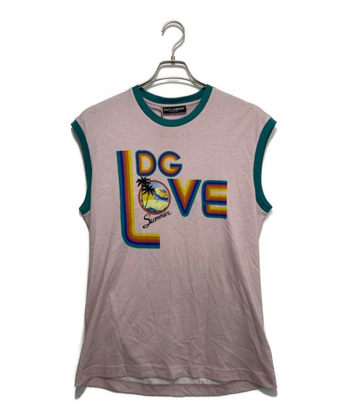 DOLCE & GABBANA（ドルチェ＆ガッバーナ）DOLCE & GABBANA (ドルチェ＆ガッバーナ) DG Love T-Shirt ピンク サイズ:40の古着・服飾アイテム