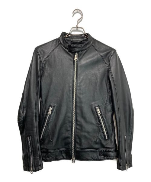 JACKROSE（ジャックローズ）JACKROSE (ジャックローズ) ラムレザージャケット ブラック サイズ:3/Mの古着・服飾アイテム