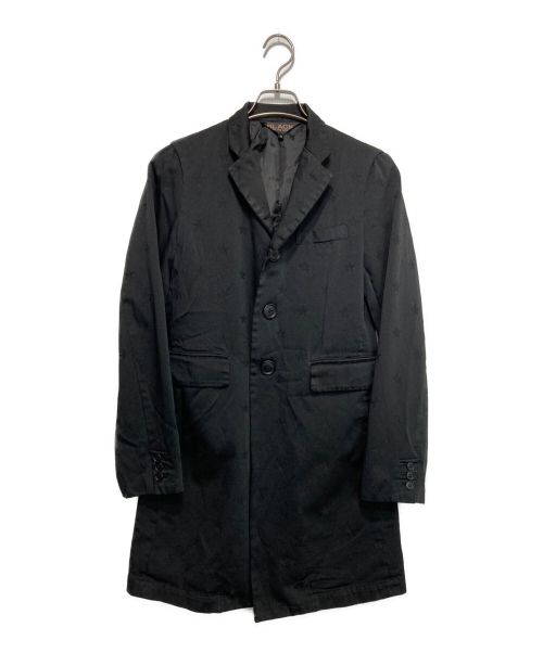 BLACK COMME des GARCONS（ブラック コムデギャルソン）BLACK COMME des GARCONS (ブラック コムデギャルソン) ポリ縮絨スター3Bロングジャケット ブラック サイズ:Sの古着・服飾アイテム