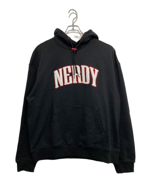 NERDY（ノルディ）NERDY (ノルディ) BOUCLE LOGO PULLOVER HOODIE ブラック サイズ:XL 未使用品の古着・服飾アイテム