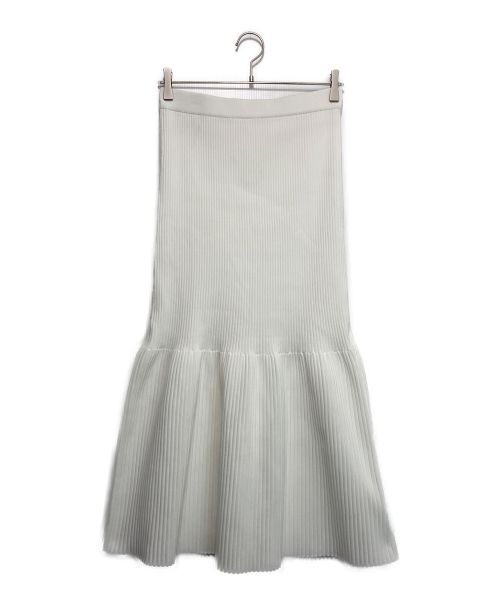 ESTNATION（エストネーション）ESTNATION (エストネーション) リブマーメイドスカート ホワイト サイズ:Fの古着・服飾アイテム
