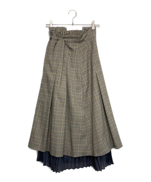 Lily Brown（リリーブラウン）Lily Brown (リリーブラウン) チェック柄プリーツスカート グレー サイズ:Fの古着・服飾アイテム